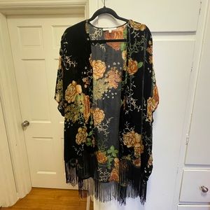 Daniel Rainn Velvet Burnout Kimono